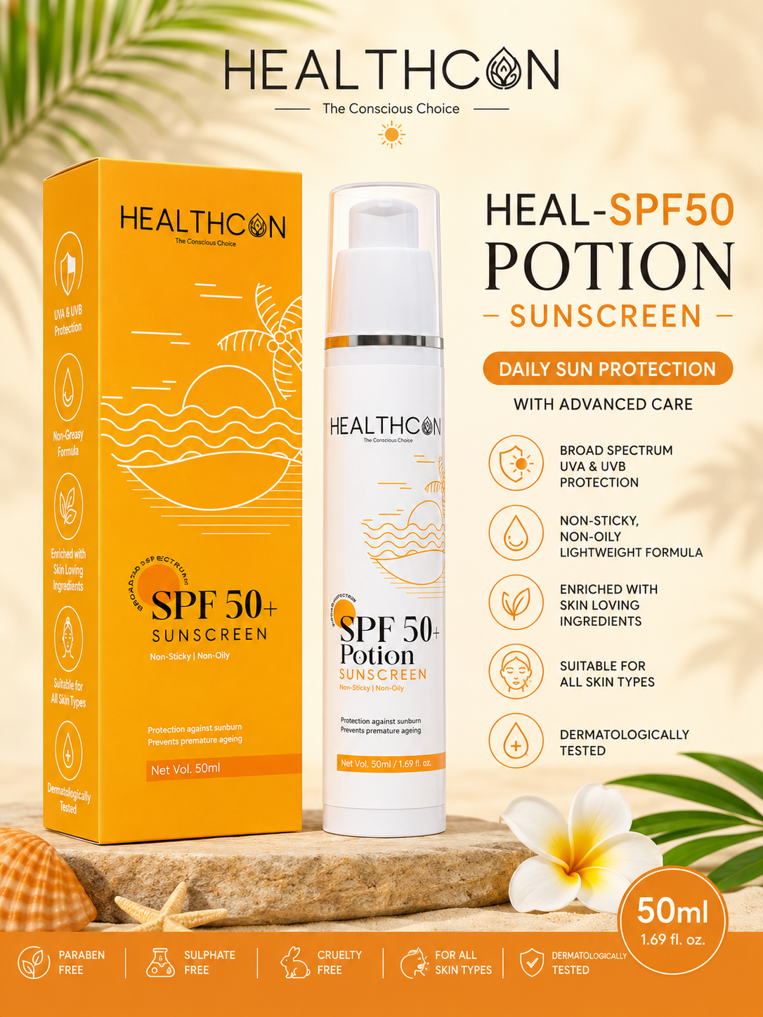 HEAL SPF50POTION SUNSCREE