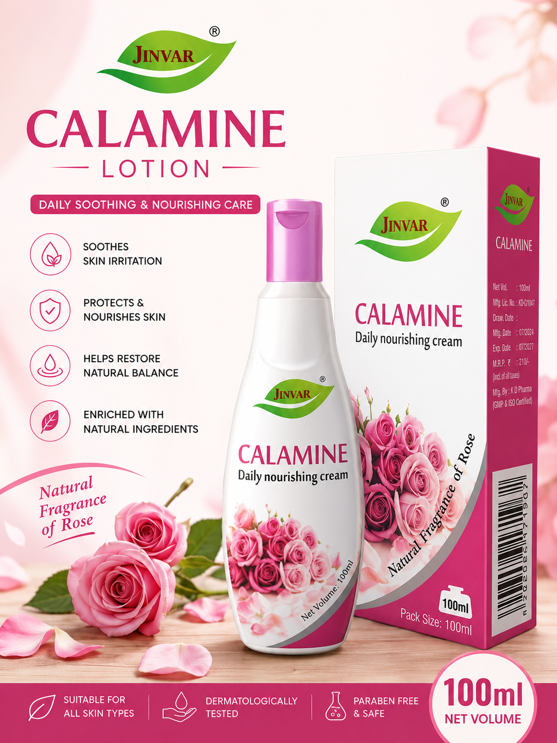 JINVAR CALAMINE LOTION 100 ML